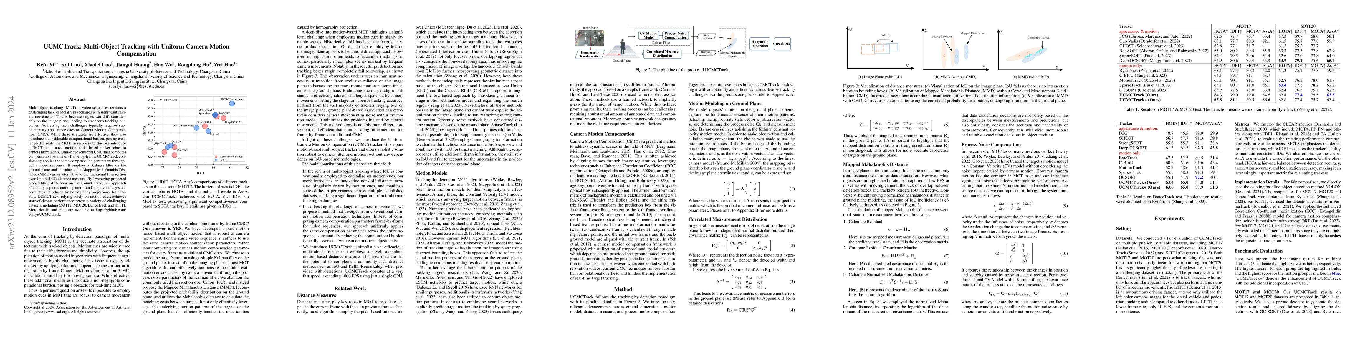 Thumbnail for UCMCTrack: Multi-Object Tracking with Uniform Camera Motion Compensation