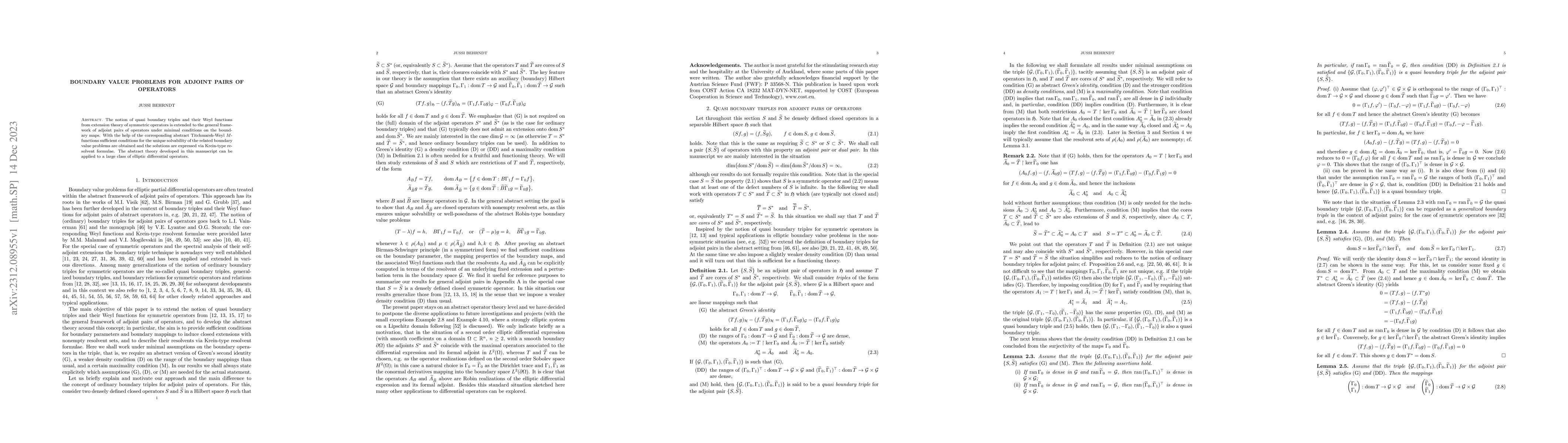 Thumbnail for Boundary value problems for adjoint pairs of operators