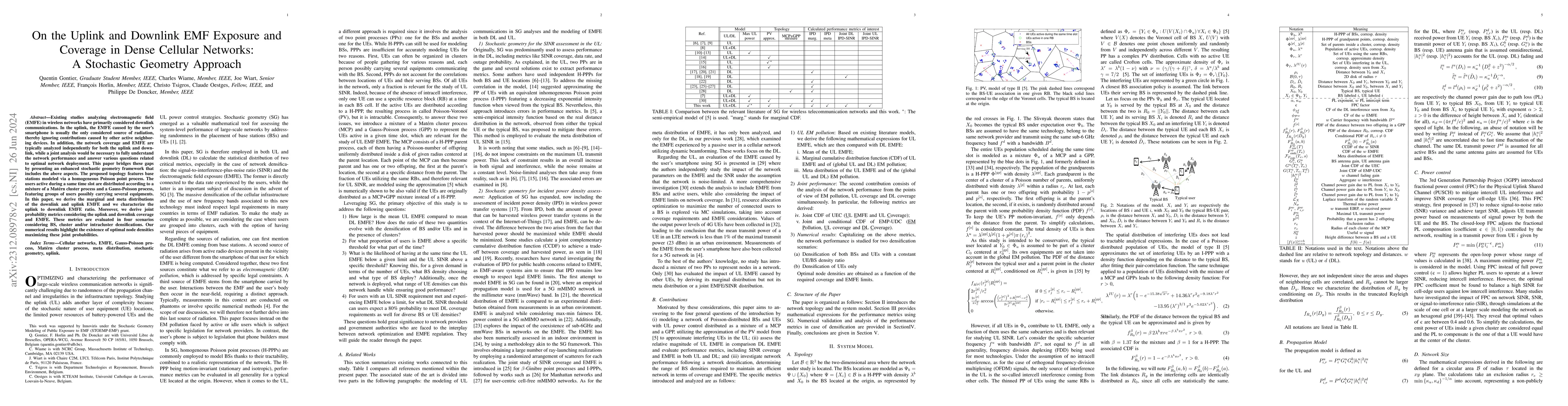 Thumbnail for On the Uplink and Downlink EMF Exposure and Coverage in Dense Cellular
  Networks: A Stochastic Geometry Approach