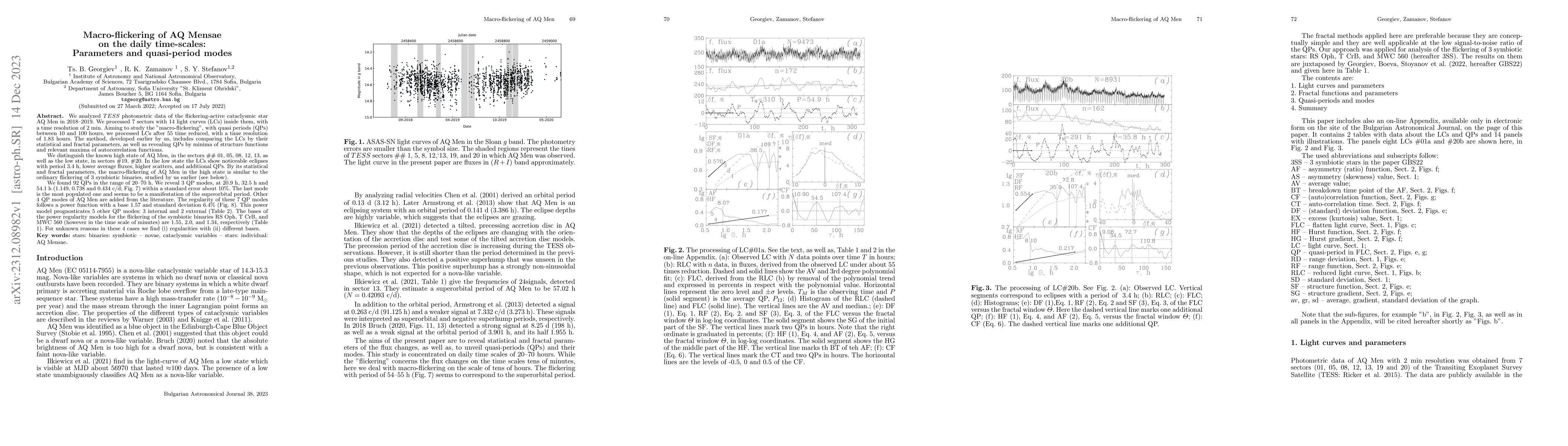 Thumbnail for Macro-flickering of AQ Mensae on the daily time-scales: Parameters and
  quasi-period modes