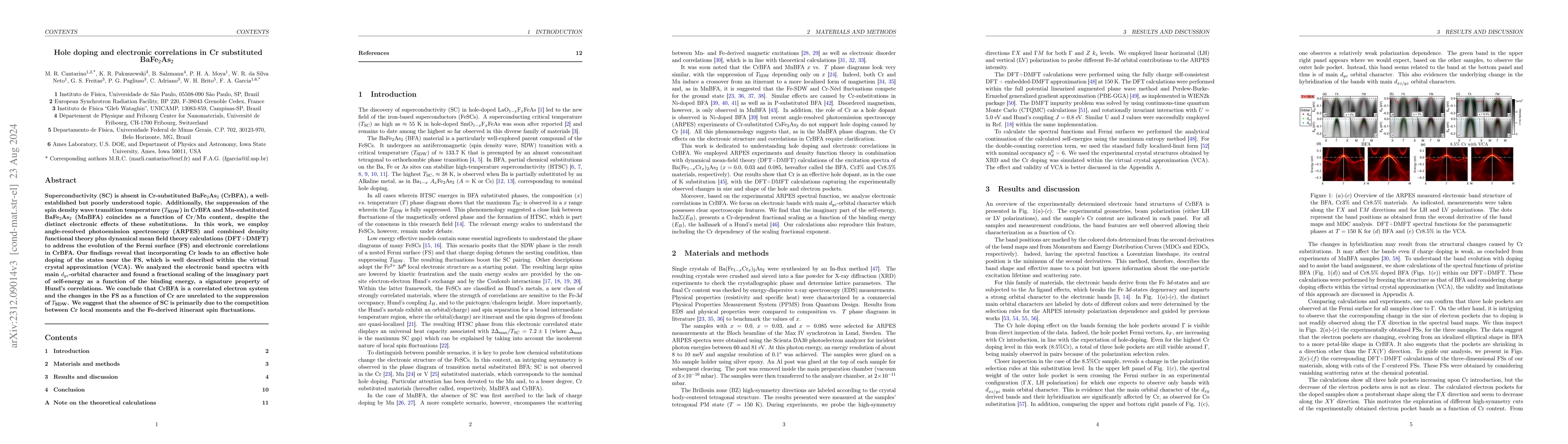 Thumbnail for Hole doping and electronic correlations in Cr-substituted
  BaFe$_{2}$As$_{2}$