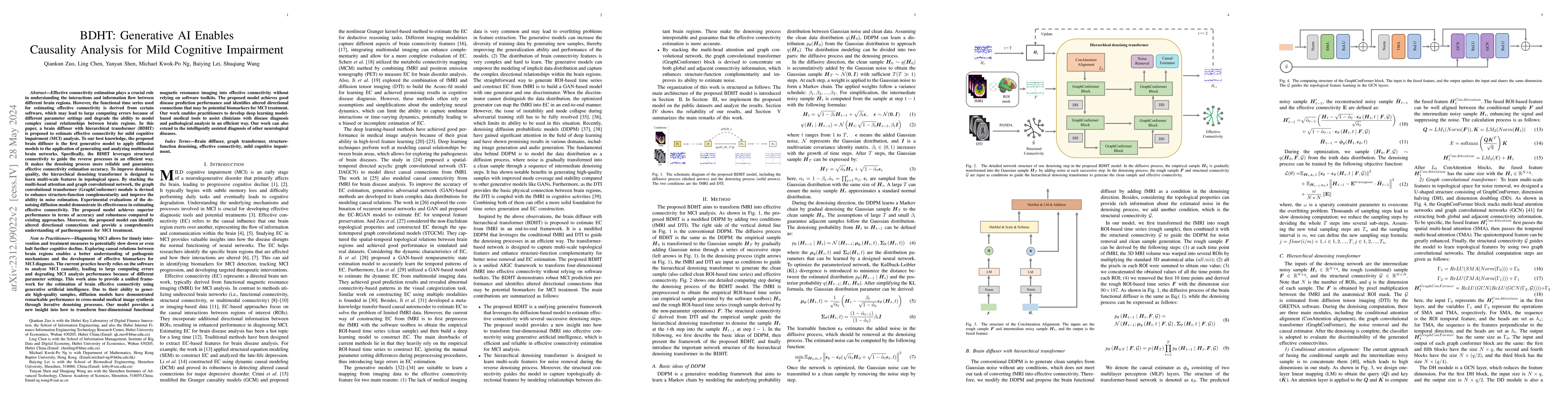 Thumbnail for BDHT: Generative AI Enables Causality Analysis for Mild Cognitive
  Impairment