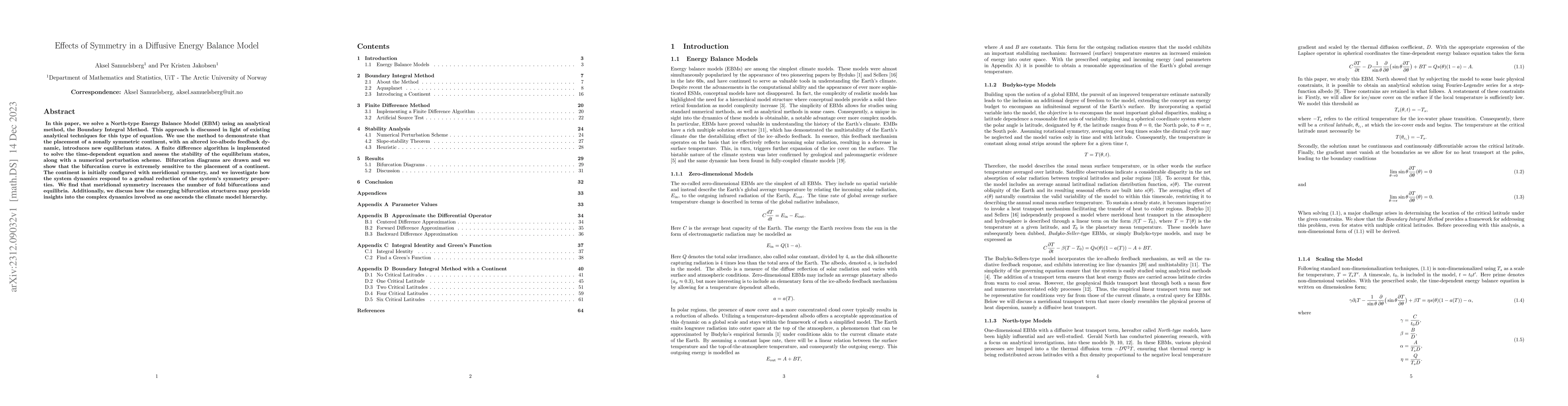 Thumbnail for Effects of Symmetry in a Diffusive Energy Balance Model