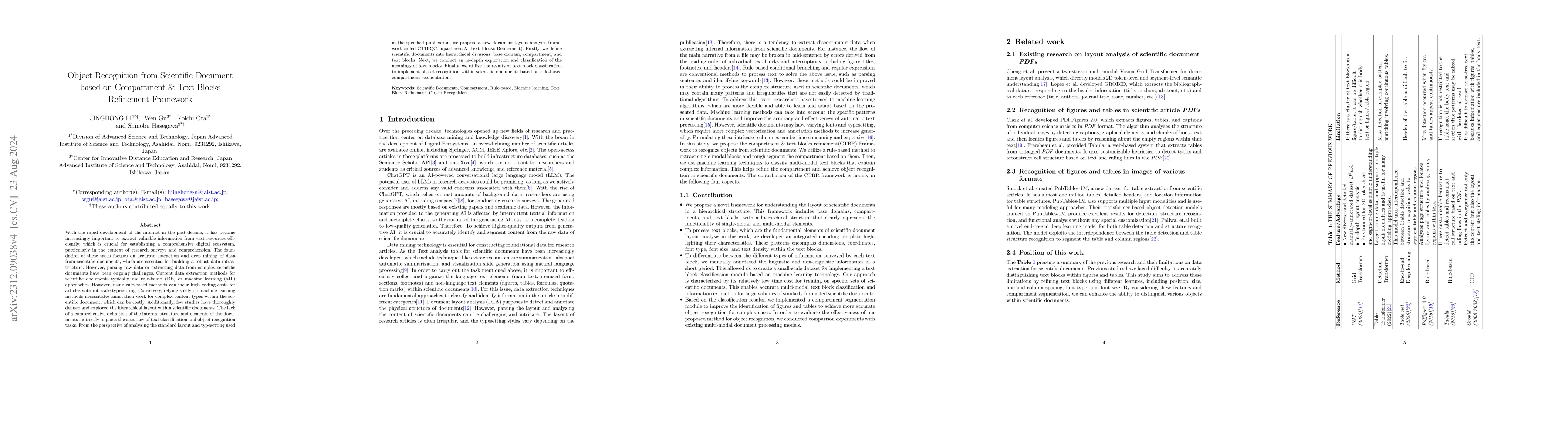 Thumbnail for Object Recognition from Scientific Document based on Compartment
  Refinement Framework
