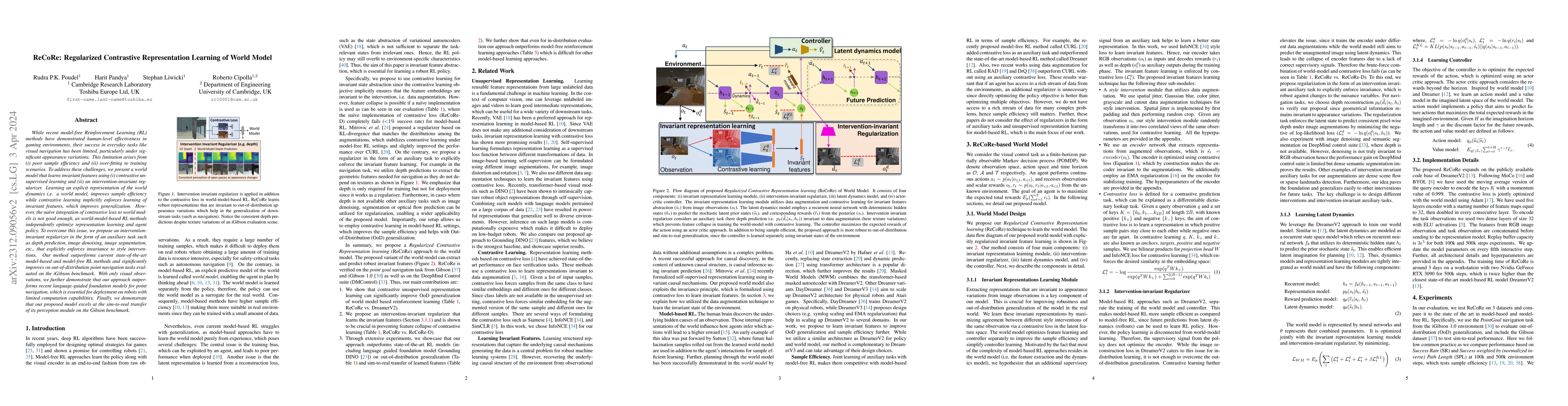 Thumbnail for ReCoRe: Regularized Contrastive Representation Learning of World Model