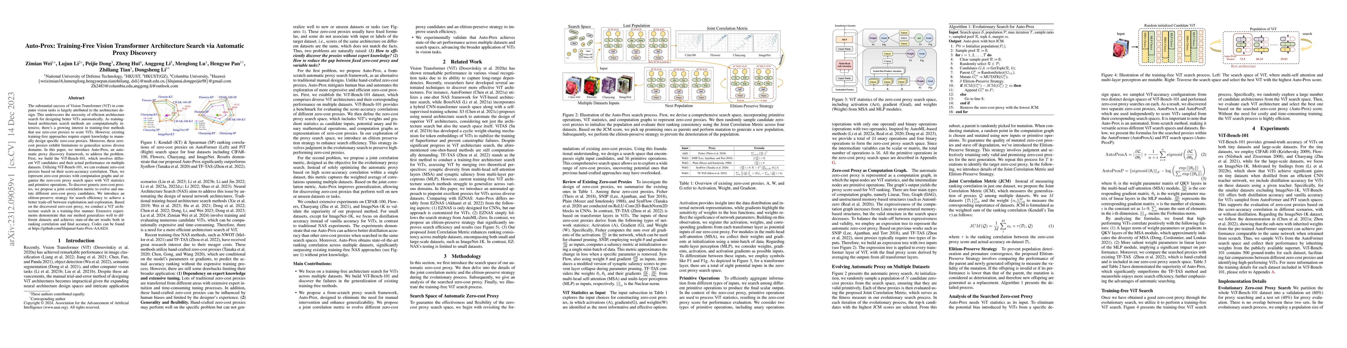 Thumbnail for Auto-Prox: Training-Free Vision Transformer Architecture Search via
  Automatic Proxy Discovery