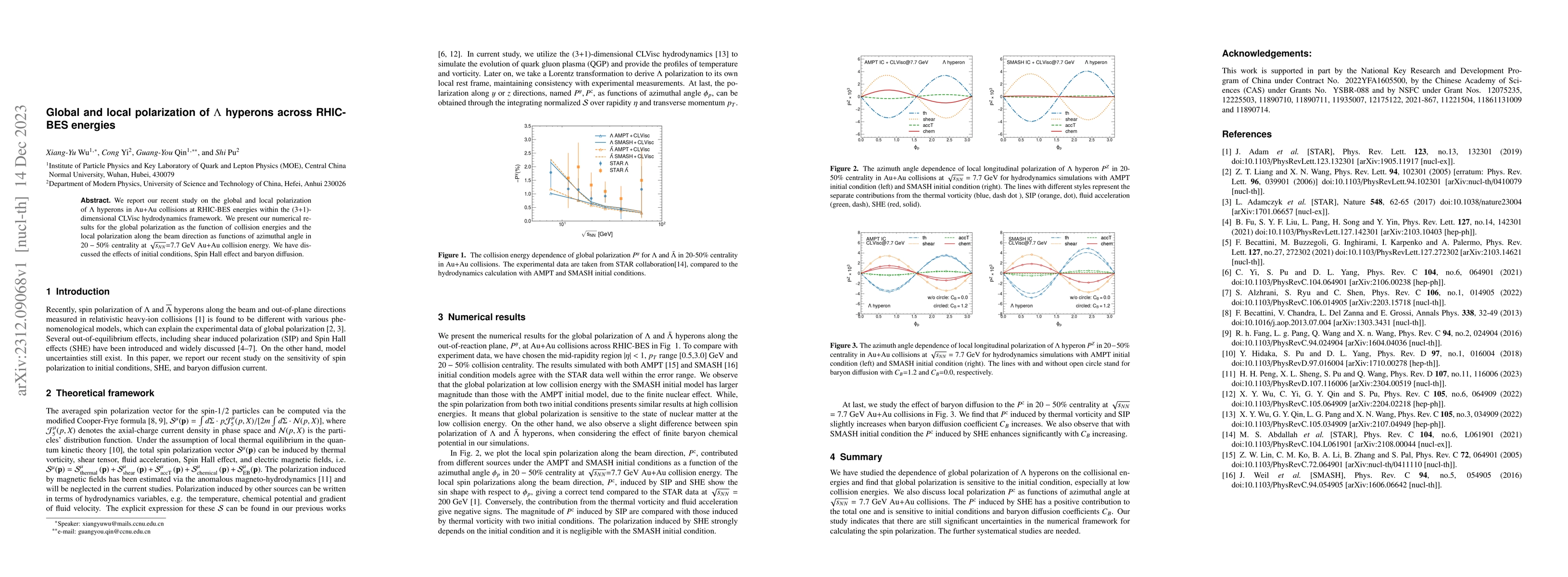 Thumbnail for Global and local polarization of $\Lambda$ hyperons across RHIC-BES
  energies