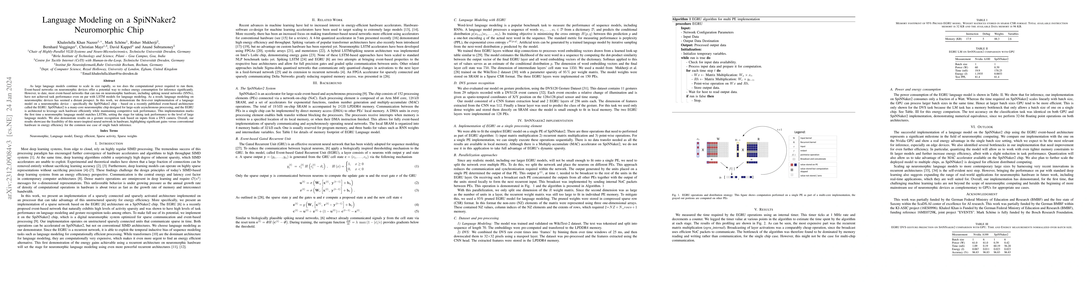 Thumbnail for Language Modeling on a SpiNNaker 2 Neuromorphic Chip