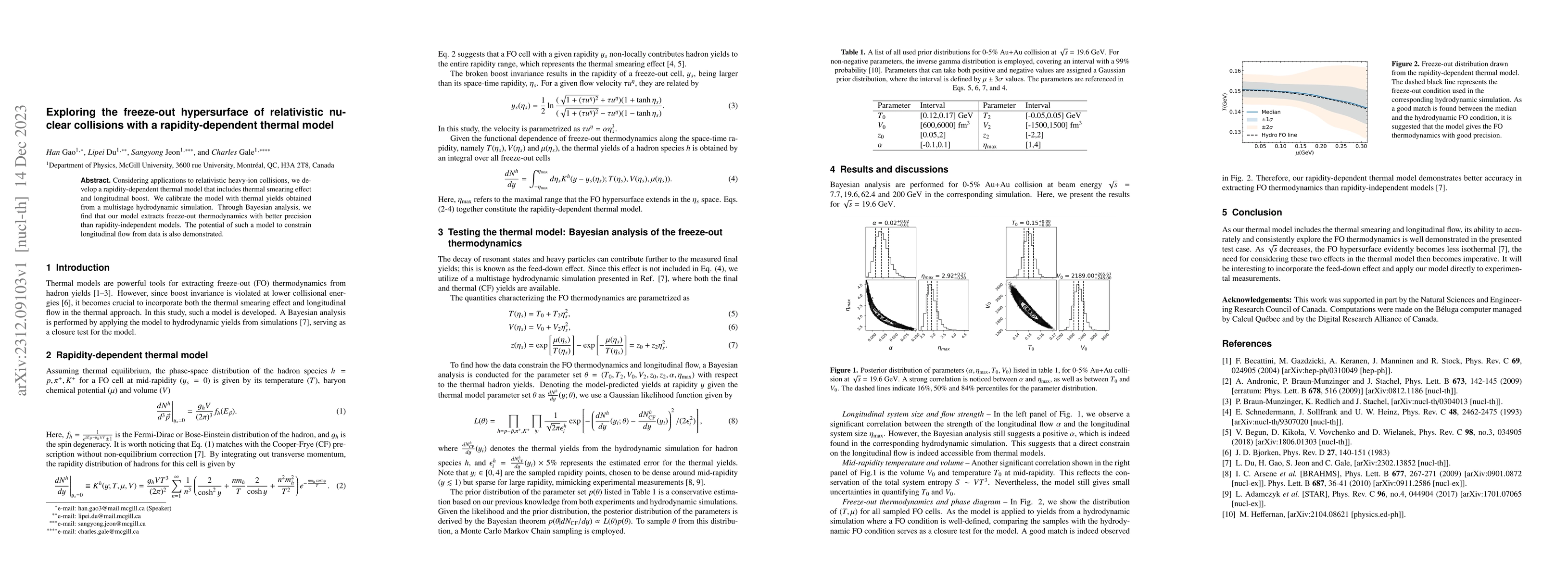Thumbnail for Exploring the freeze-out hypersurface of relativistic nuclear collisions
  with a rapidity-dependent thermal model