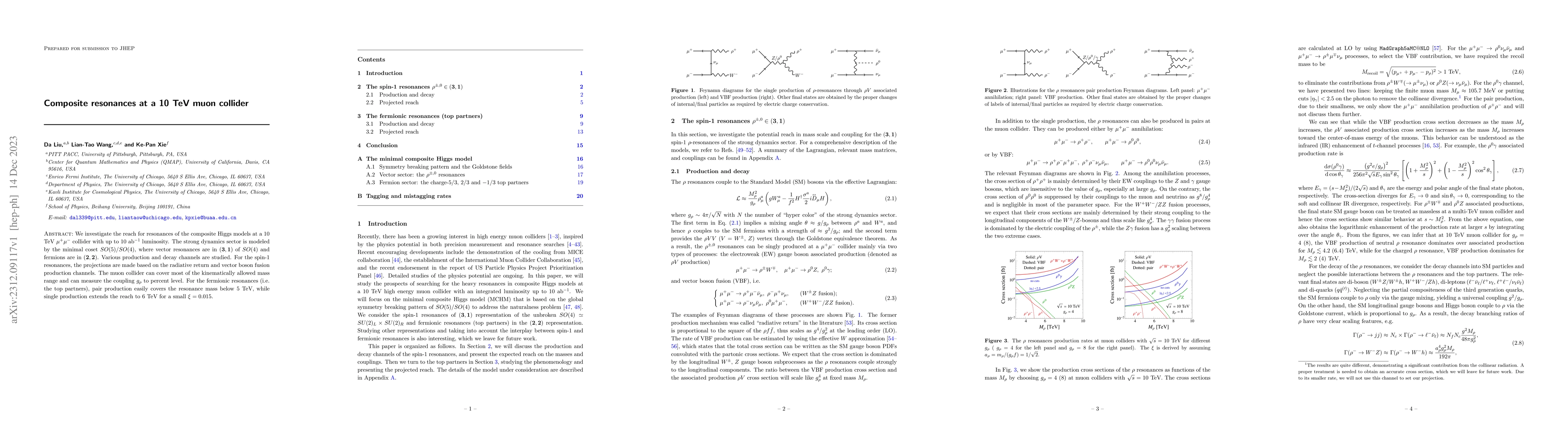 Thumbnail for Composite resonances at a 10 TeV muon collider