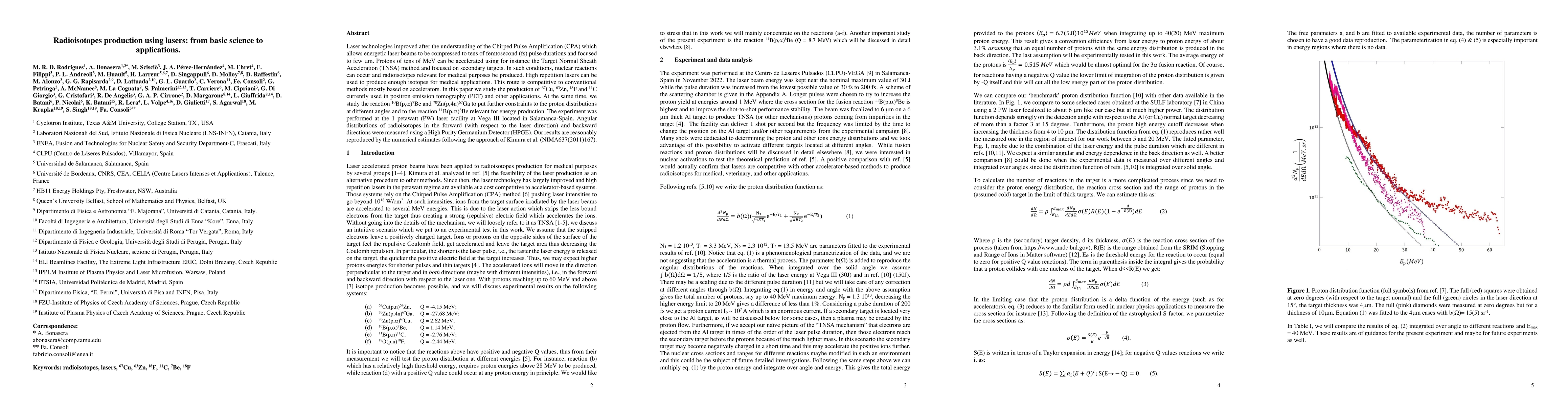 Thumbnail for Radioisotopes production using lasers: from basic science to
  applications