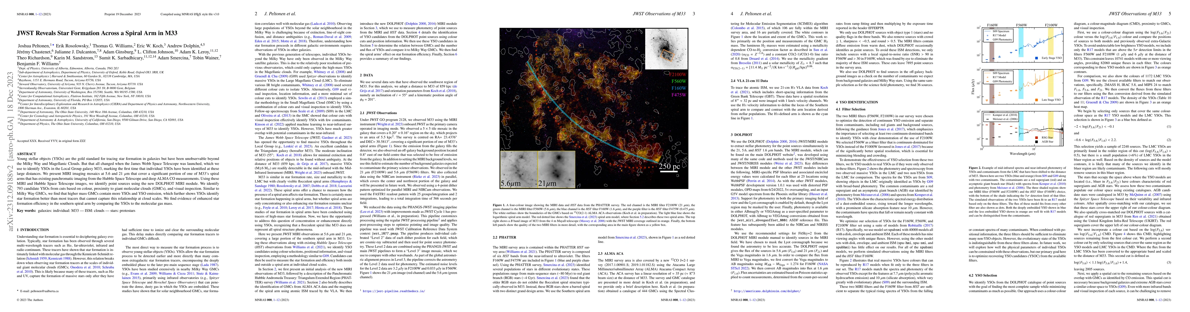 Thumbnail for JWST Reveals Star Formation Across a Spiral Arm in M33