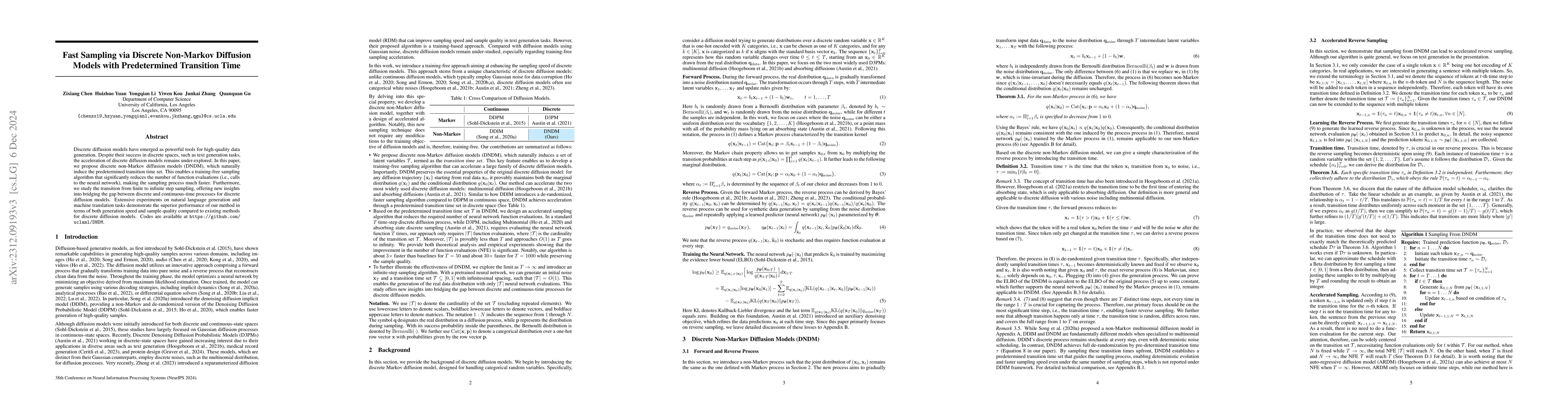Thumbnail for Fast Sampling via Discrete Non-Markov Diffusion Models