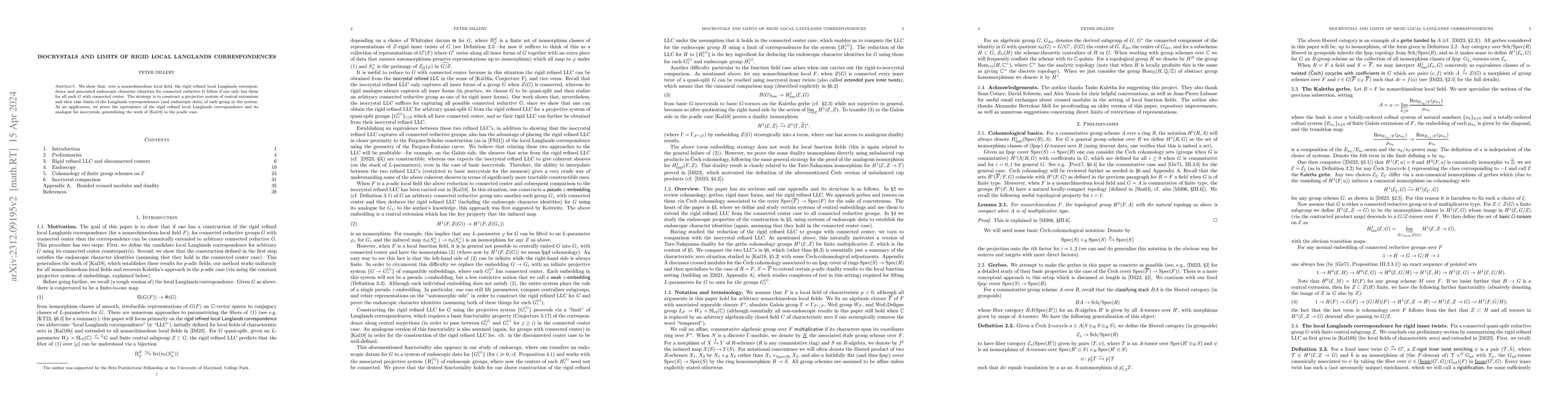 Thumbnail for Isocrystals and limits of rigid local Langlands correspondences