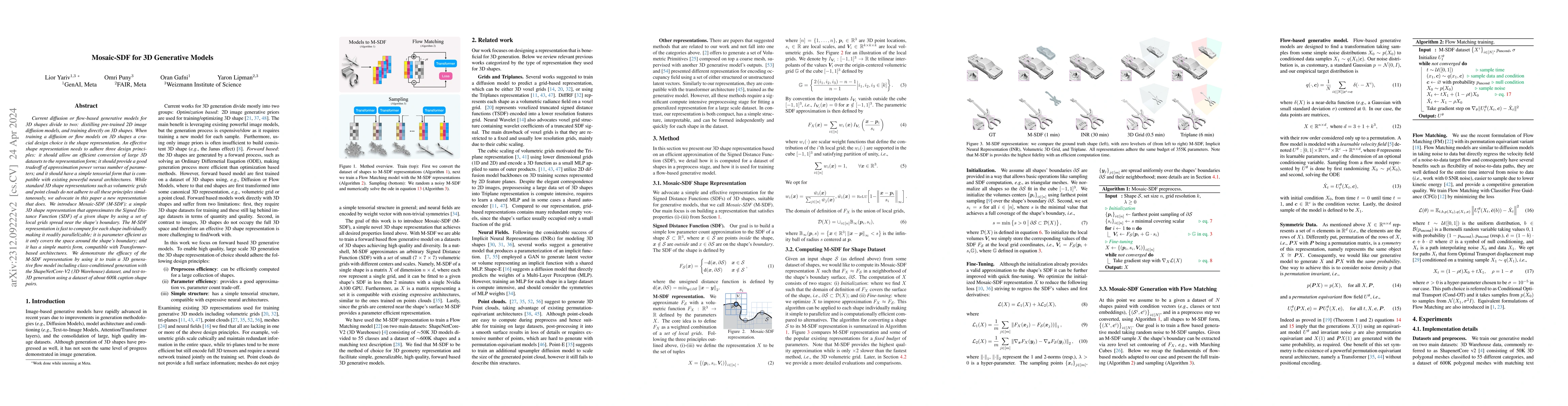 Thumbnail for Mosaic-SDF for 3D Generative Models