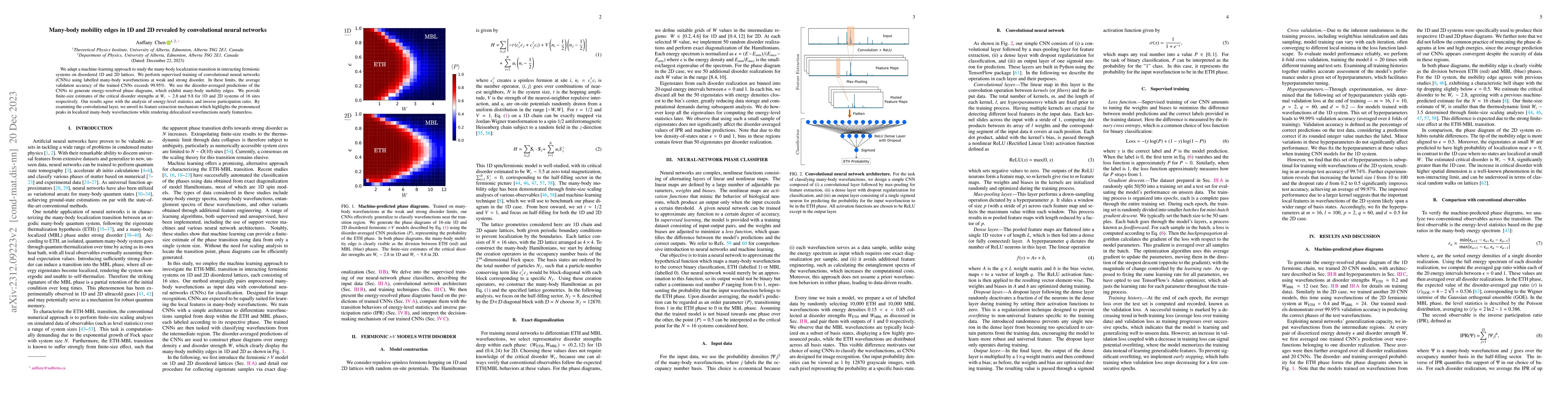 Thumbnail for Many-body mobility edges in 1D and 2D revealed by convolutional neural
  networks
