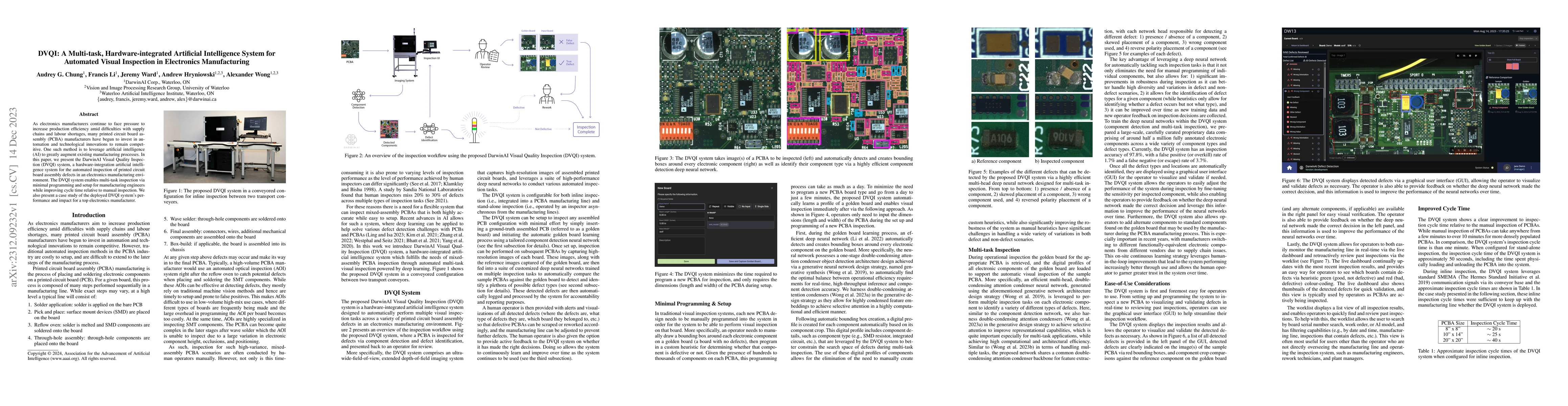 Thumbnail for DVQI: A Multi-task, Hardware-integrated Artificial Intelligence System
  for Automated Visual Inspection in Electronics Manufacturing