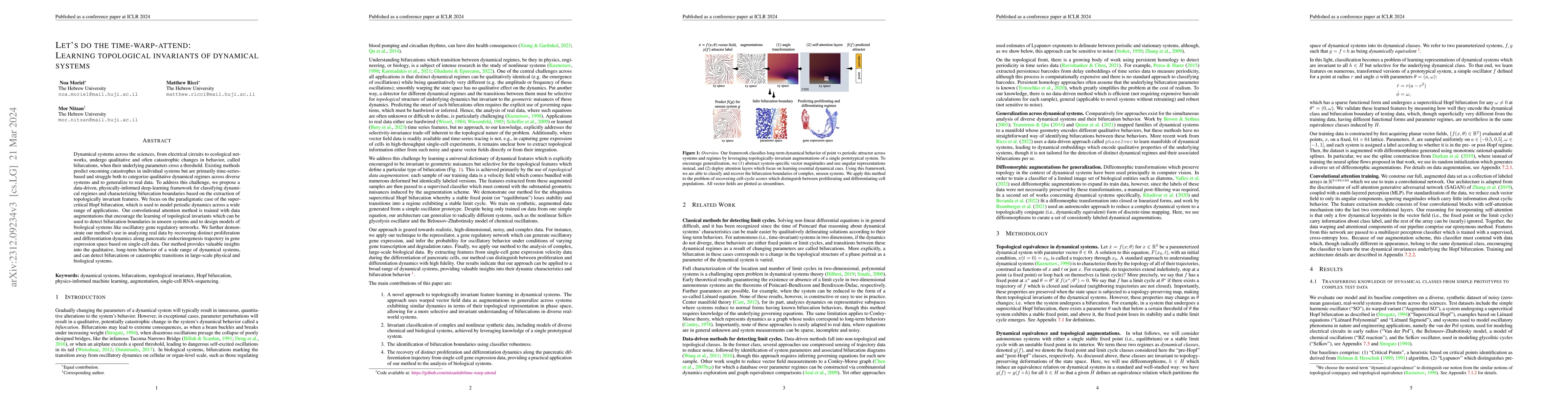 Thumbnail for Let's do the time-warp-attend: Learning topological invariants of
  dynamical systems
