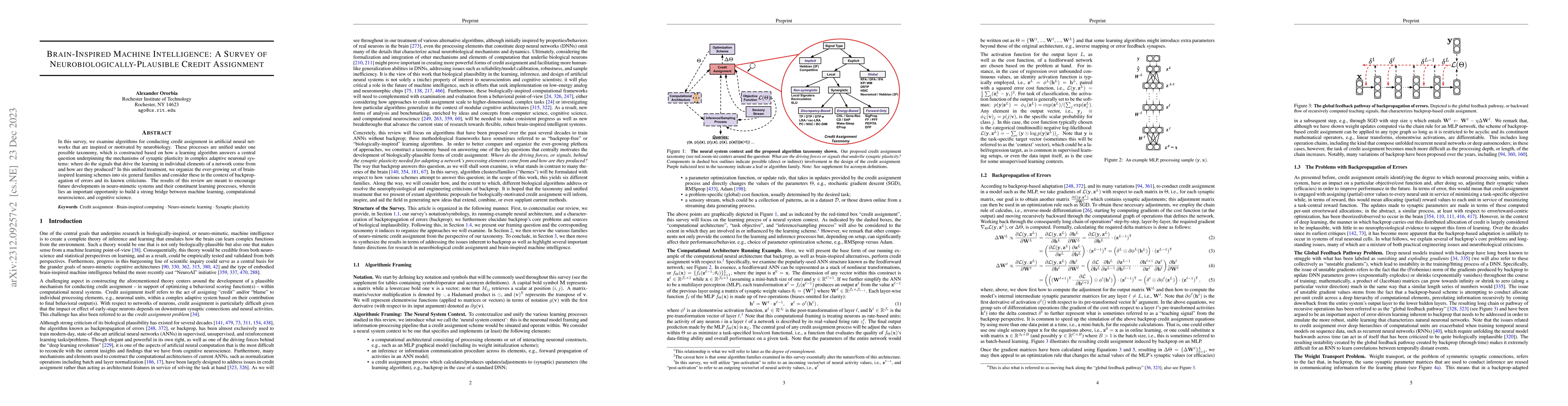 Thumbnail for Brain-Inspired Machine Intelligence: A Survey of
  Neurobiologically-Plausible Credit Assignment