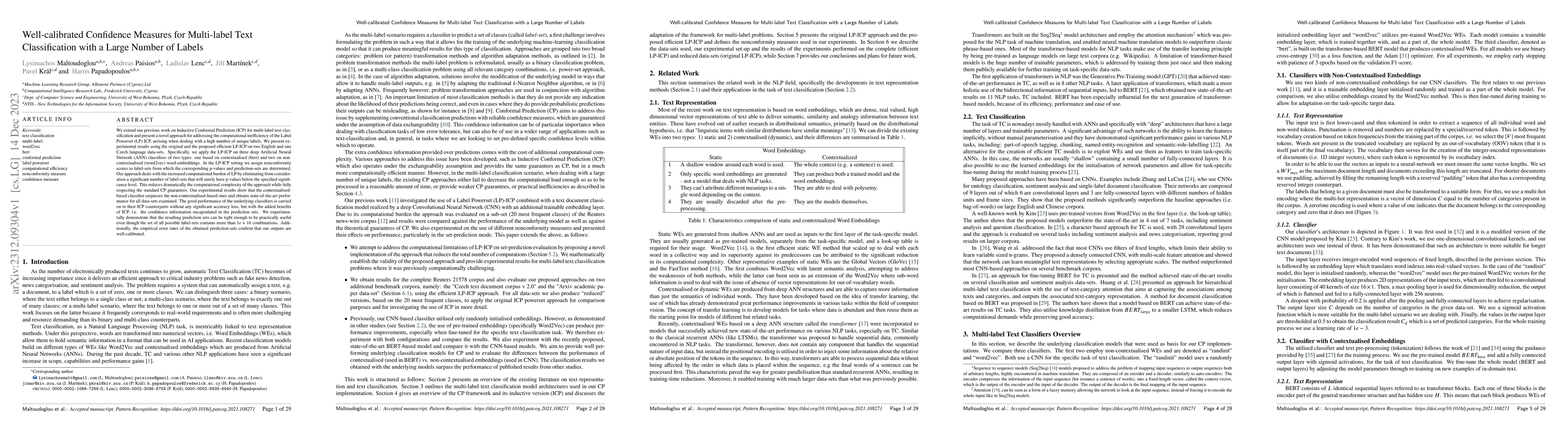 Thumbnail for Well-calibrated Confidence Measures for Multi-label Text Classification
  with a Large Number of Labels