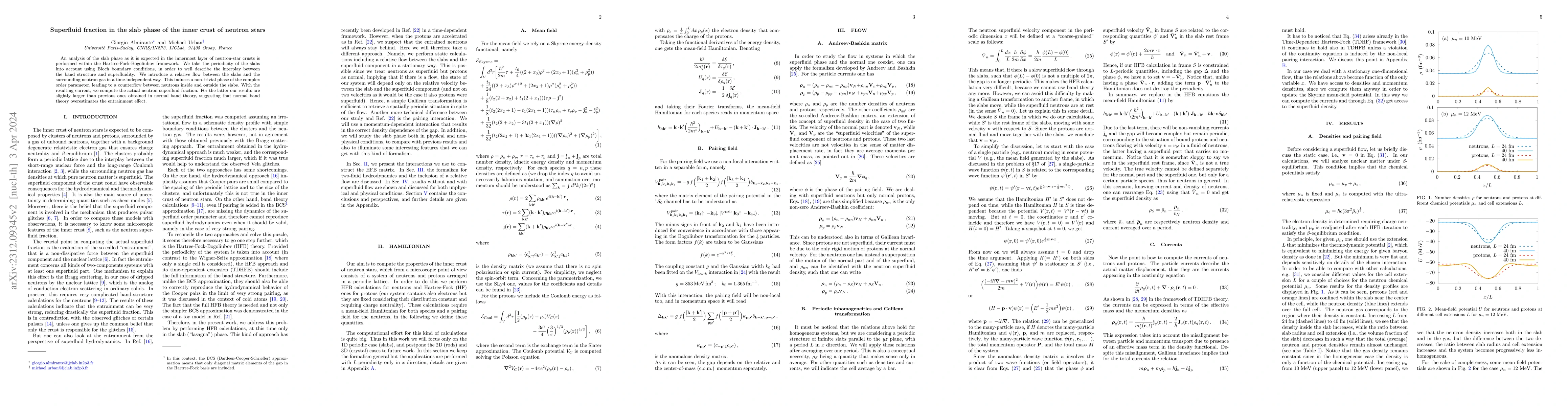 Thumbnail for Superfluid fraction in the slab phase of the inner crust of neutron
  stars