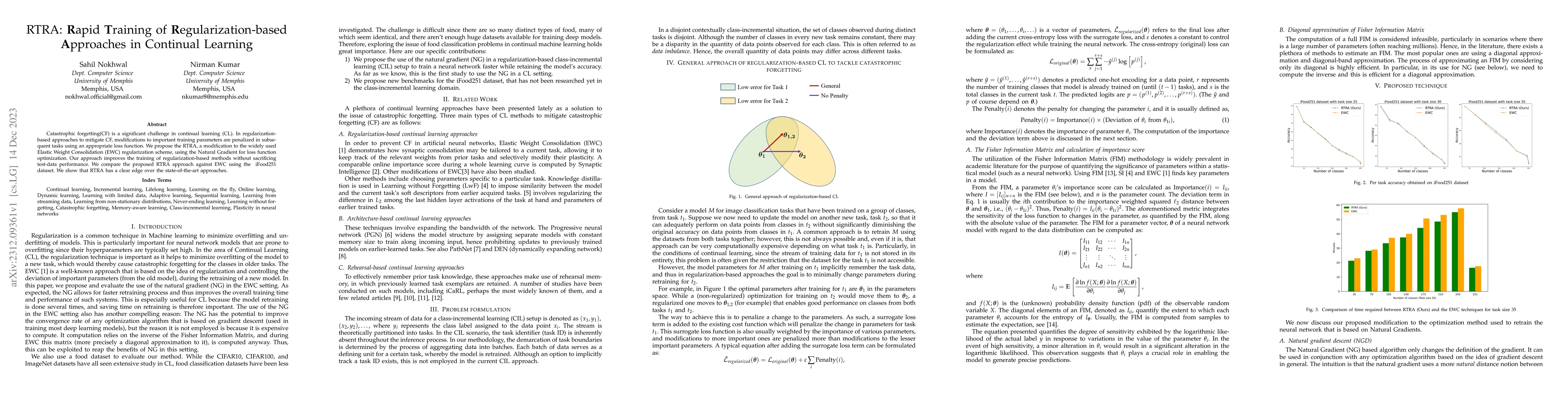 Thumbnail for RTRA: Rapid Training of Regularization-based Approaches in Continual
  Learning