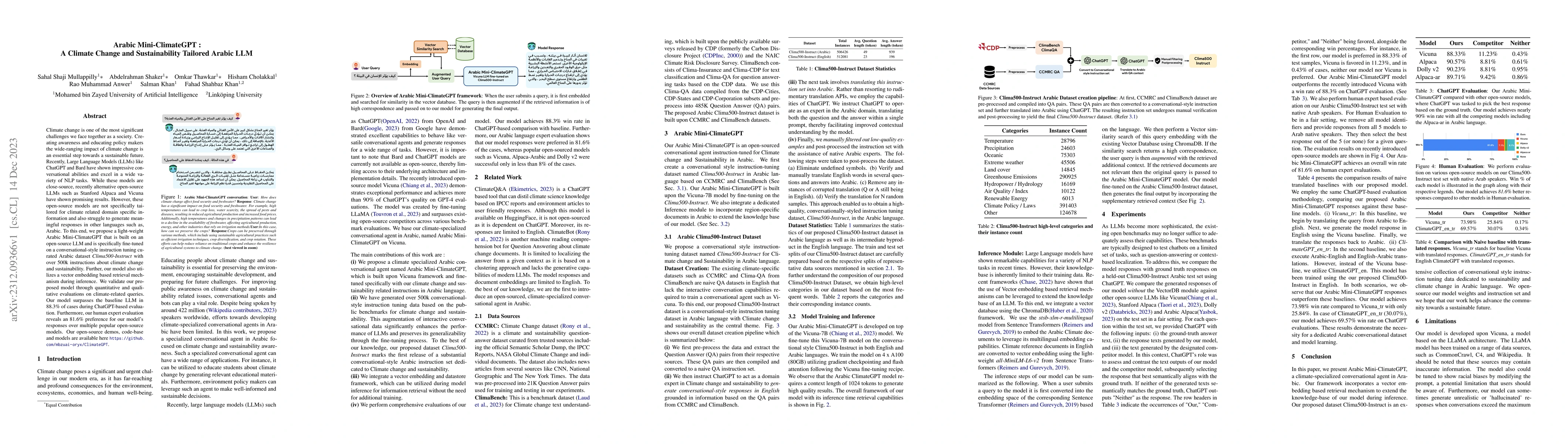 Thumbnail for Arabic Mini-ClimateGPT : A Climate Change and Sustainability Tailored
  Arabic LLM