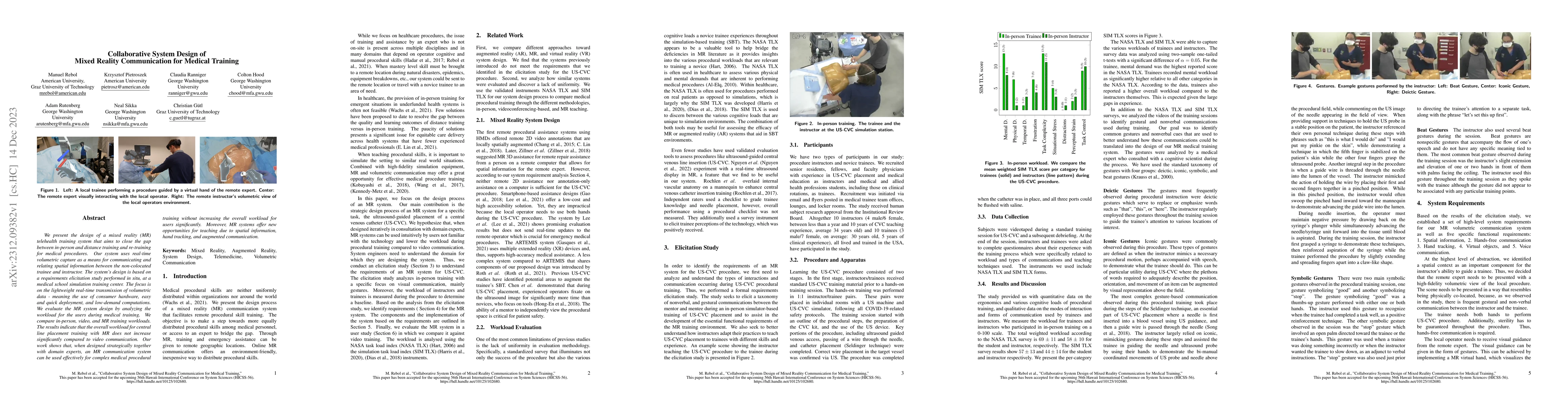 Thumbnail for Collaborative System Design of Mixed Reality Communication for Medical
  Training