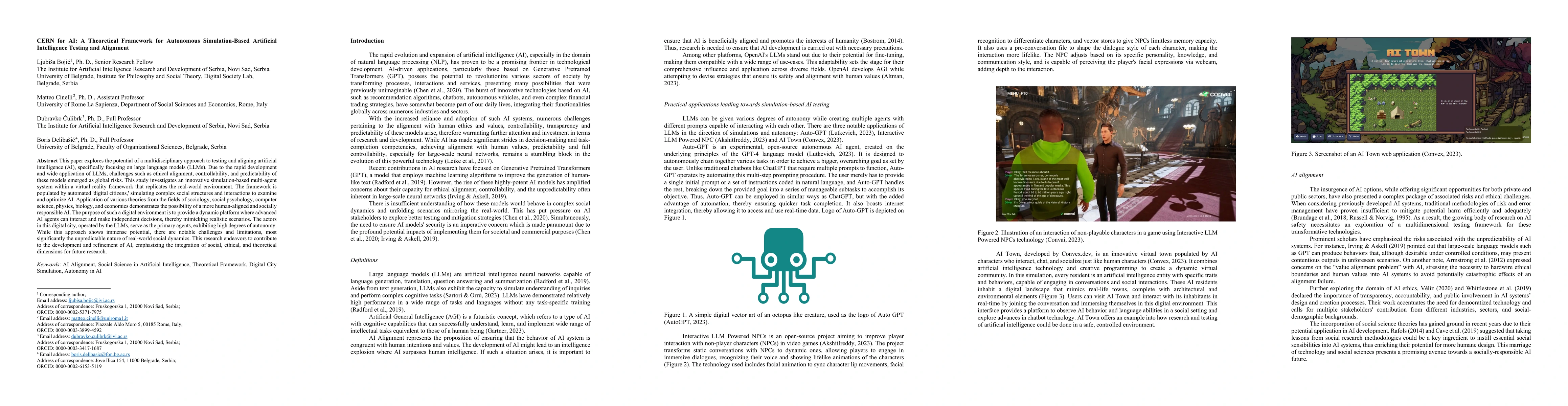 Thumbnail for CERN for AGI: A Theoretical Framework for Autonomous Simulation-Based
  Artificial Intelligence Testing and Alignment