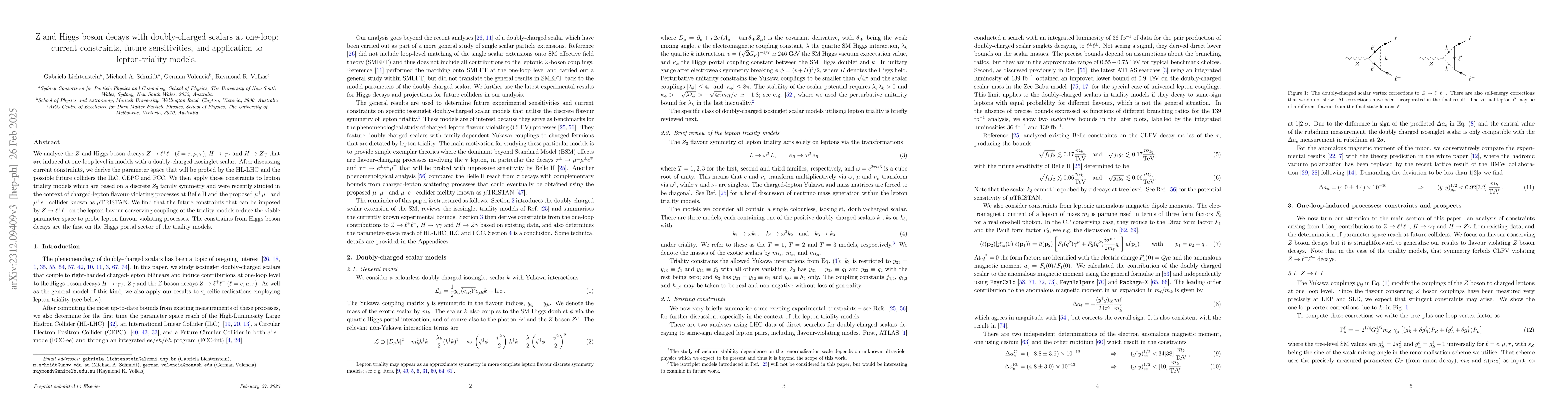 Thumbnail for One-loop processes in doubly-charged-scalar lepton-triality models:
  current constraints and future sensitivities