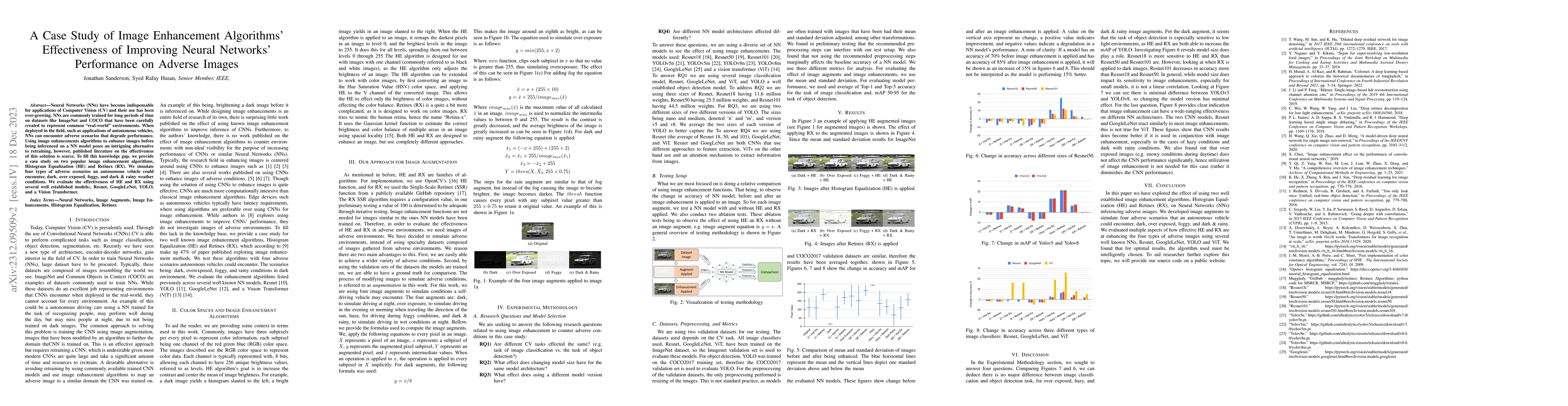 Thumbnail for A Case Study of Image Enhancement Algorithms' Effectiveness of Improving
  Neural Networks' Performance on Adverse Images