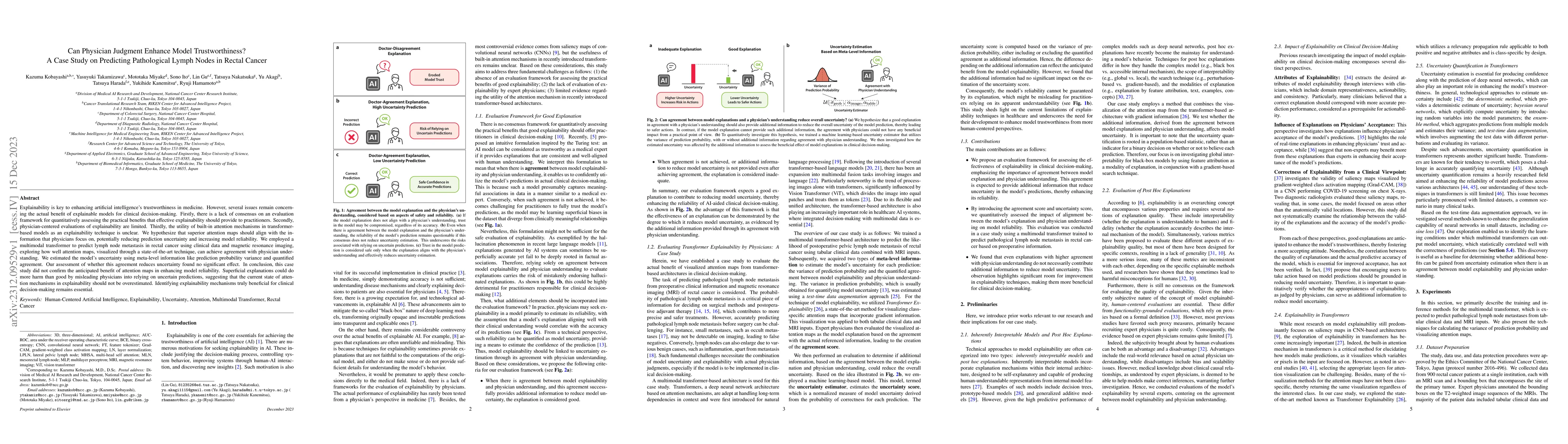Thumbnail for Can Physician Judgment Enhance Model Trustworthiness? A Case Study on
  Predicting Pathological Lymph Nodes in Rectal Cancer