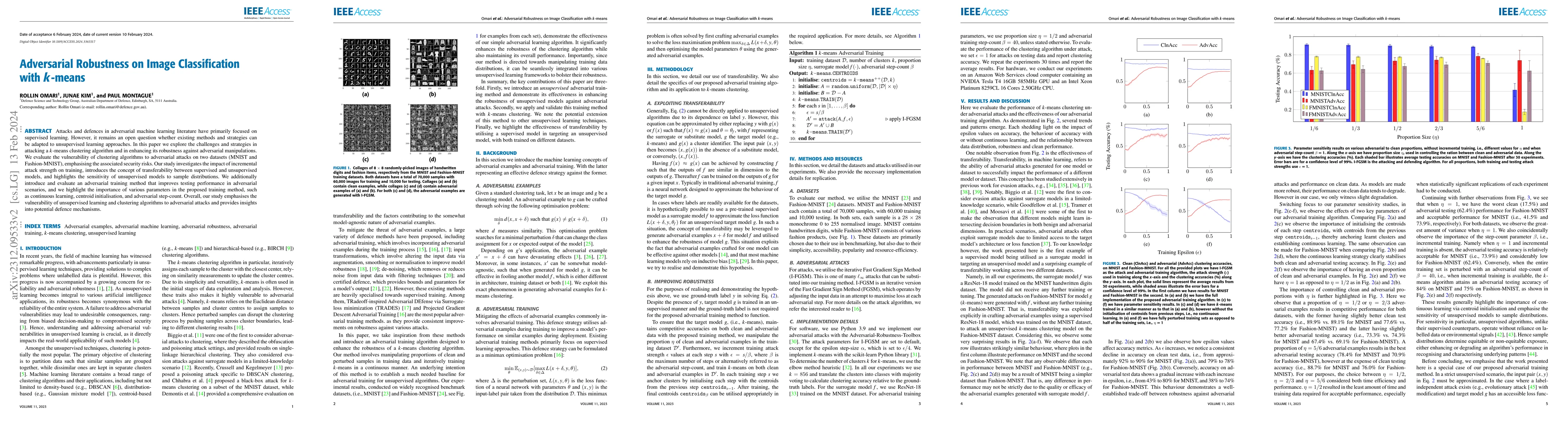 Thumbnail for Adversarial Robustness on Image Classification with $k$-means