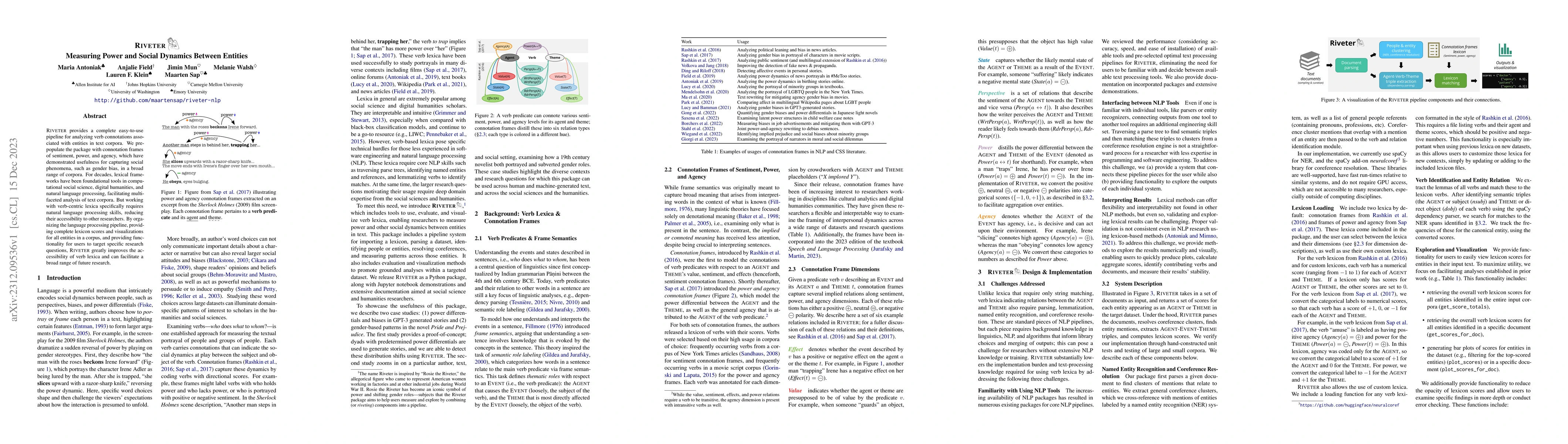 Thumbnail for Riveter: Measuring Power and Social Dynamics Between Entities