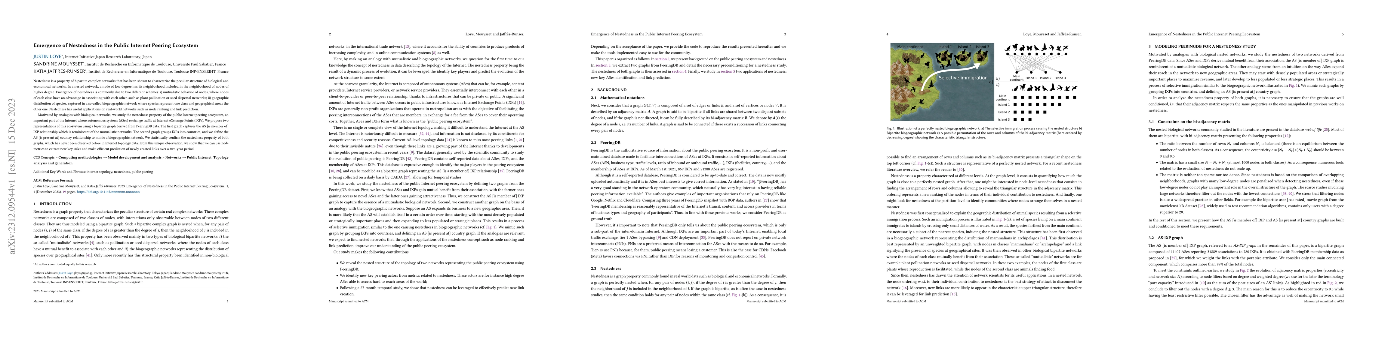 Thumbnail for Emergence of Nestedness in the Public Internet Peering Ecosystem