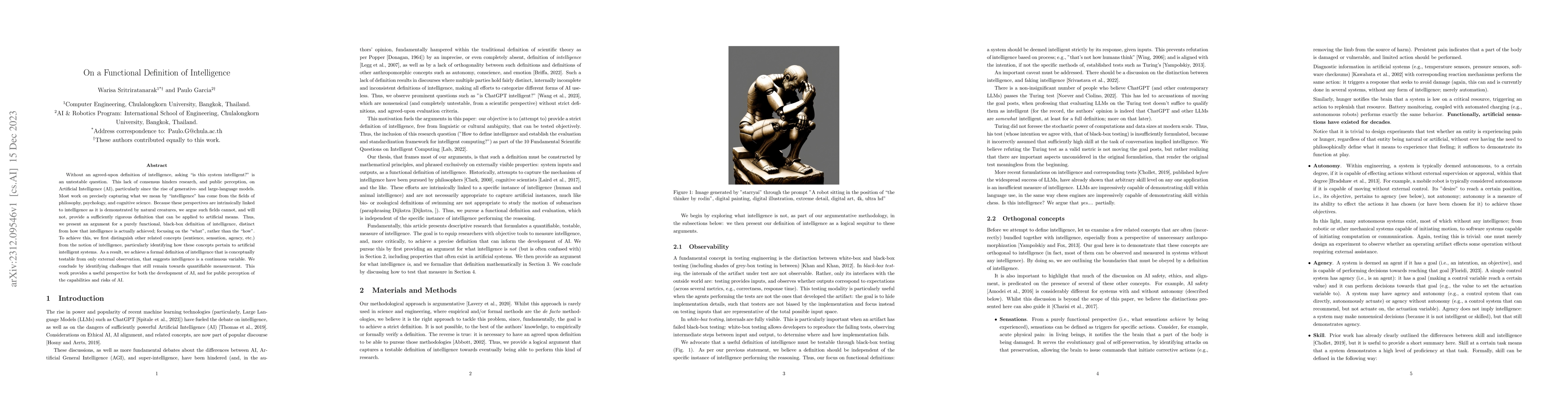 Thumbnail for On a Functional Definition of Intelligence