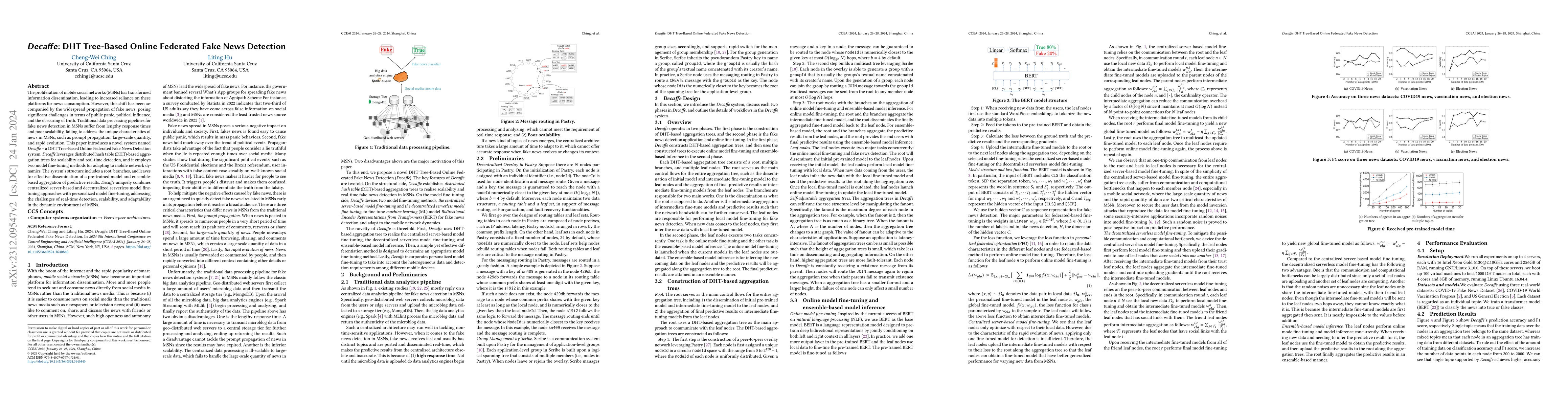 Thumbnail for Decaffe: DHT Tree-Based Online Federated Fake News Detection