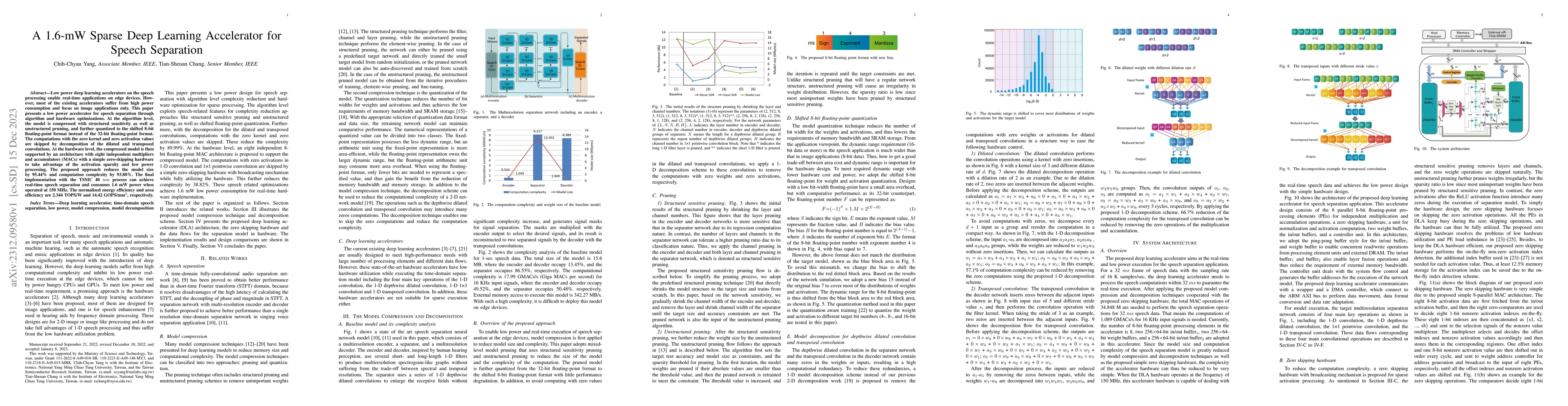 Thumbnail for A 1.6-mW Sparse Deep Learning Accelerator for Speech Separation