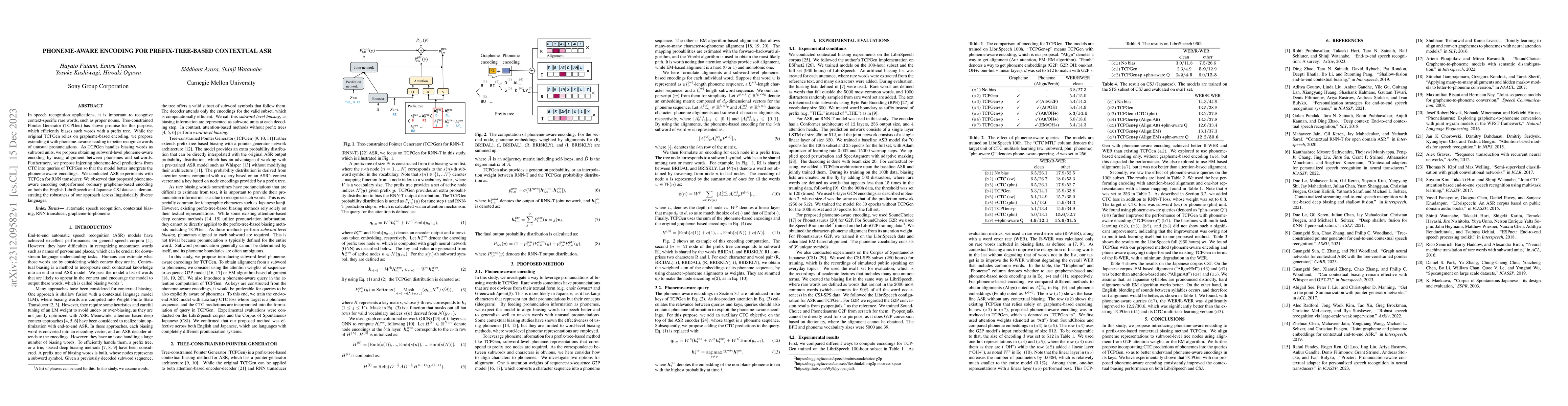 Thumbnail for Phoneme-aware Encoding for Prefix-tree-based Contextual ASR