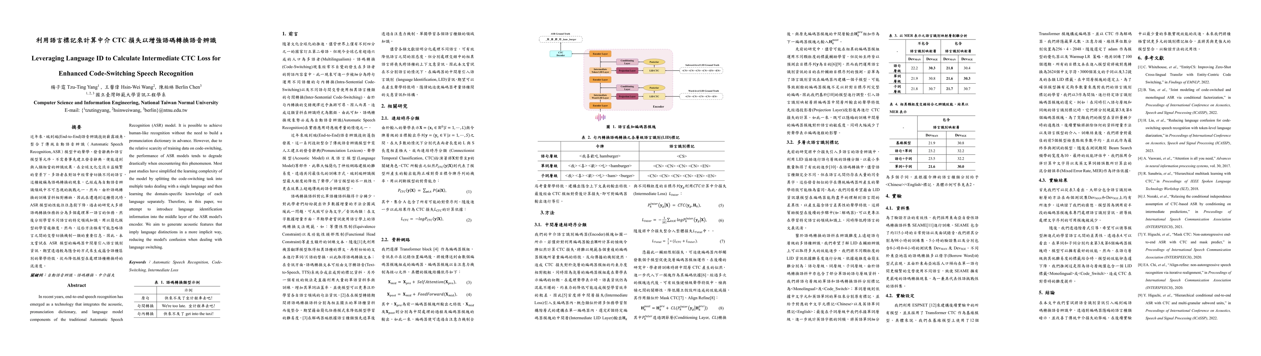 Thumbnail for Leveraging Language ID to Calculate Intermediate CTC Loss for Enhanced
  Code-Switching Speech Recognition