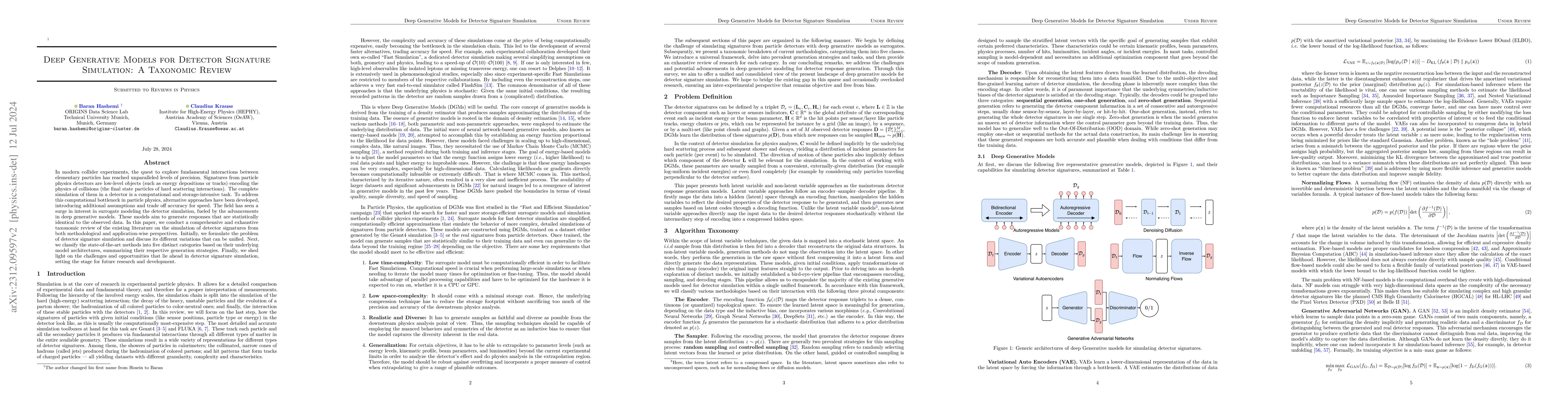 Thumbnail for Deep Generative Models for Detector Signature Simulation: A Taxonomic
  Review
