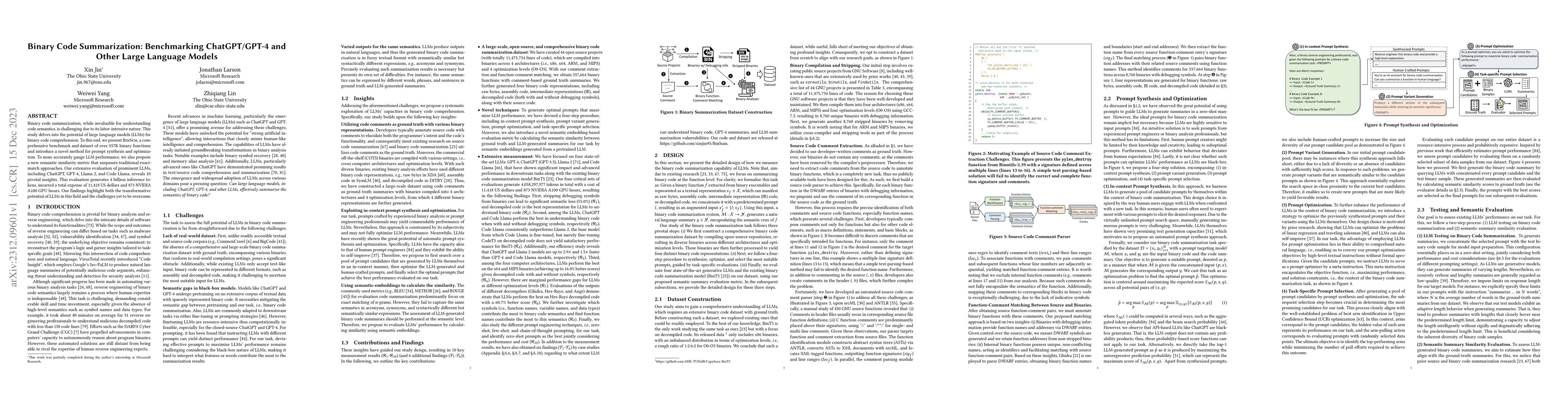 Thumbnail for Binary Code Summarization: Benchmarking ChatGPT/GPT-4 and Other Large
  Language Models