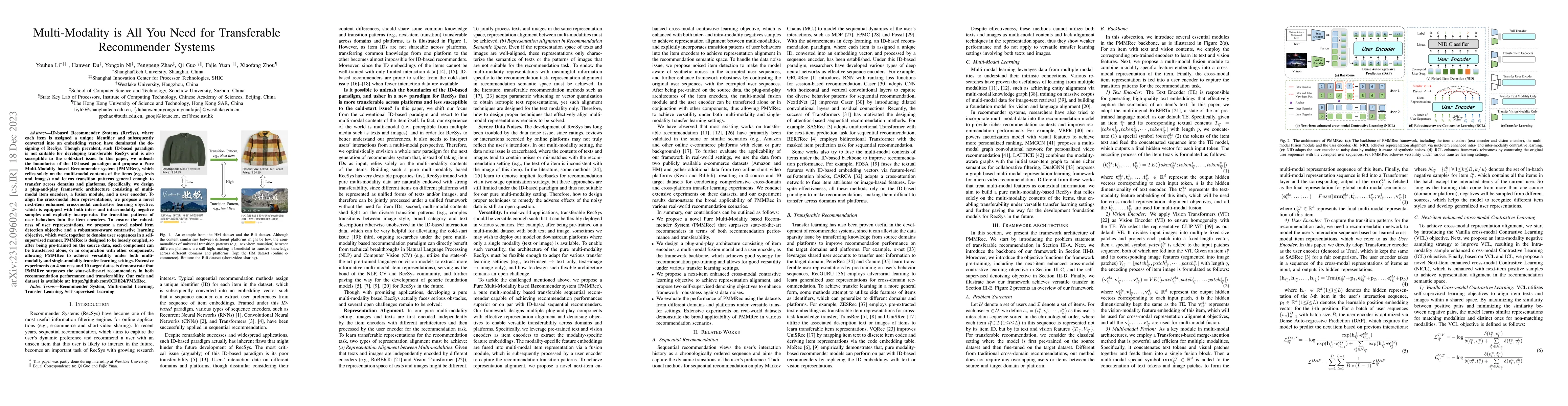 Thumbnail for Multi-Modality is All You Need for Transferable Recommender Systems
