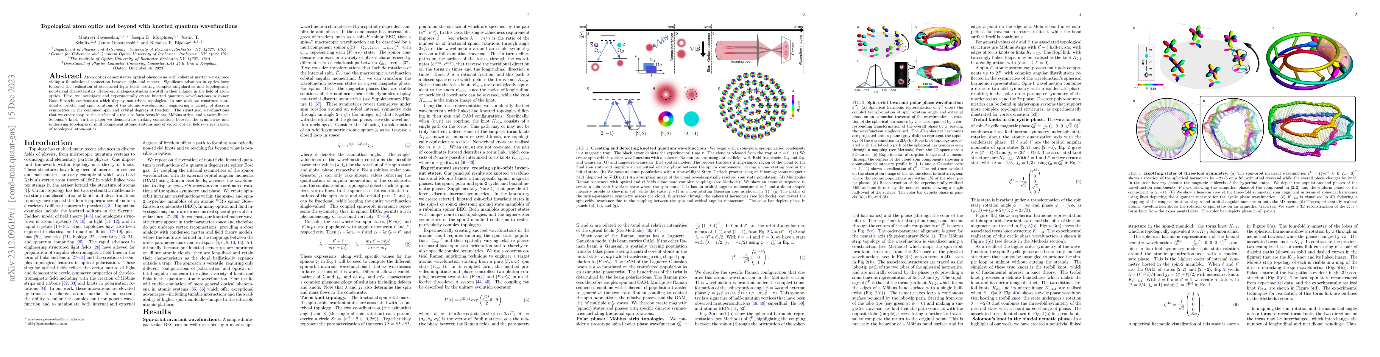Thumbnail for Topological atom optics and beyond with knotted quantum wavefunctions