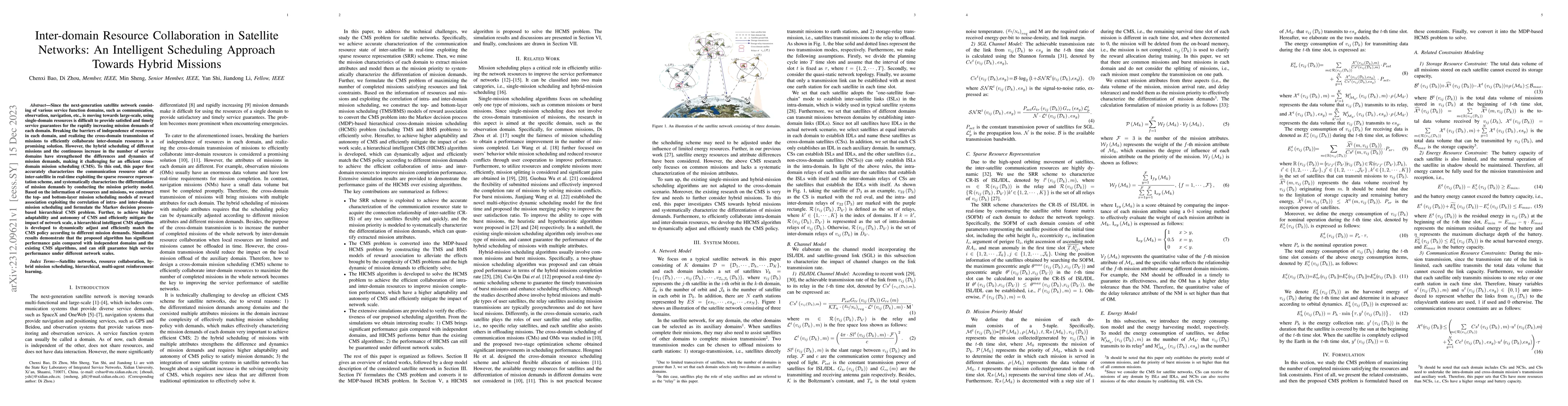 Thumbnail for Inter-domain Resource Collaboration in Satellite Networks: An
  Intelligent Scheduling Approach Towards Hybrid Missions