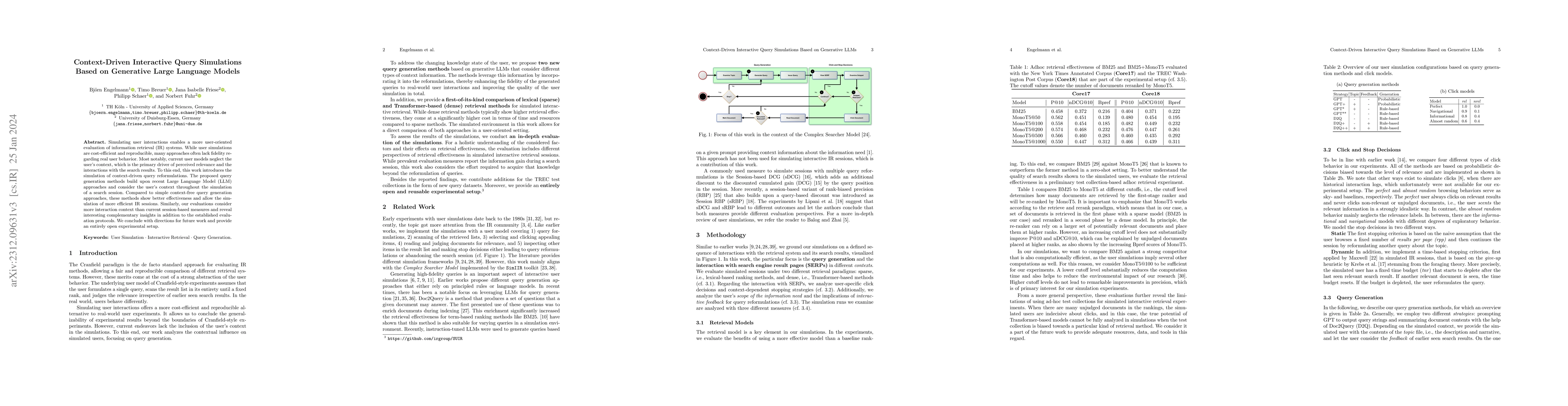 Thumbnail for Context-Driven Interactive Query Simulations Based on Generative Large
  Language Models
