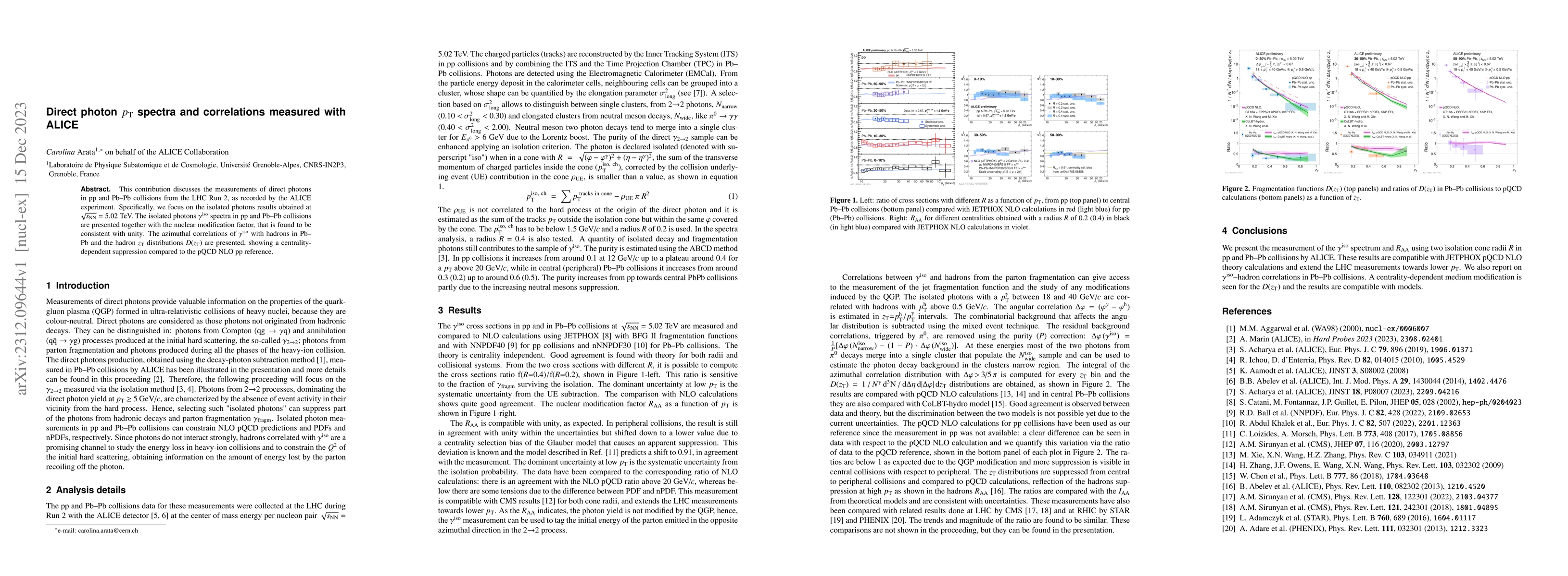 Thumbnail for Direct photon $p_{\rm T}$ spectra and correlations measured with ALICE