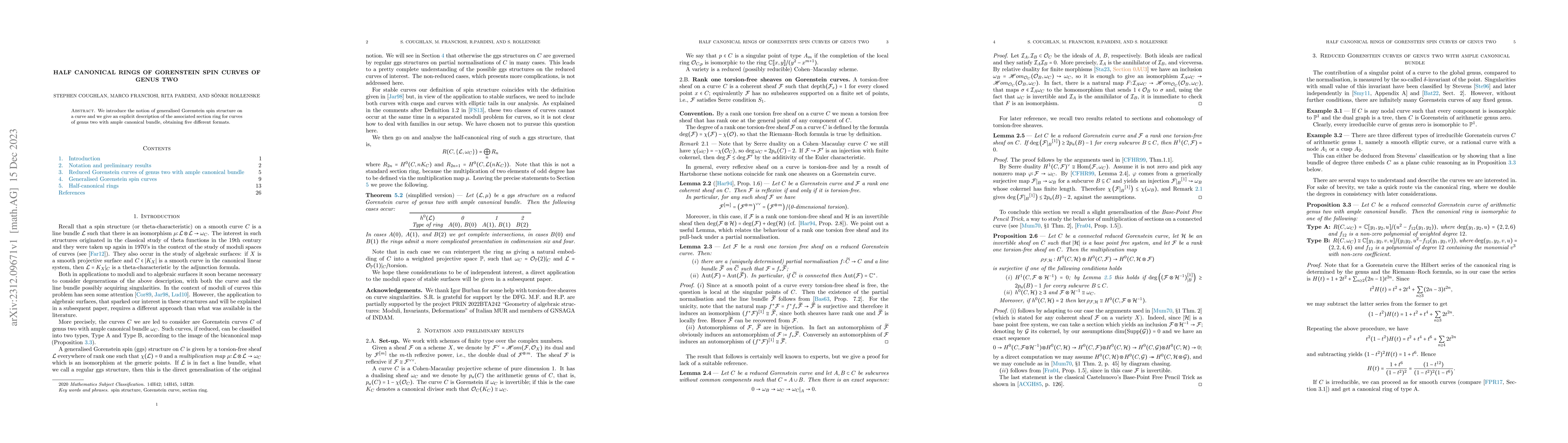 Thumbnail for Half canonical rings of Gorenstein spin curves of genus two