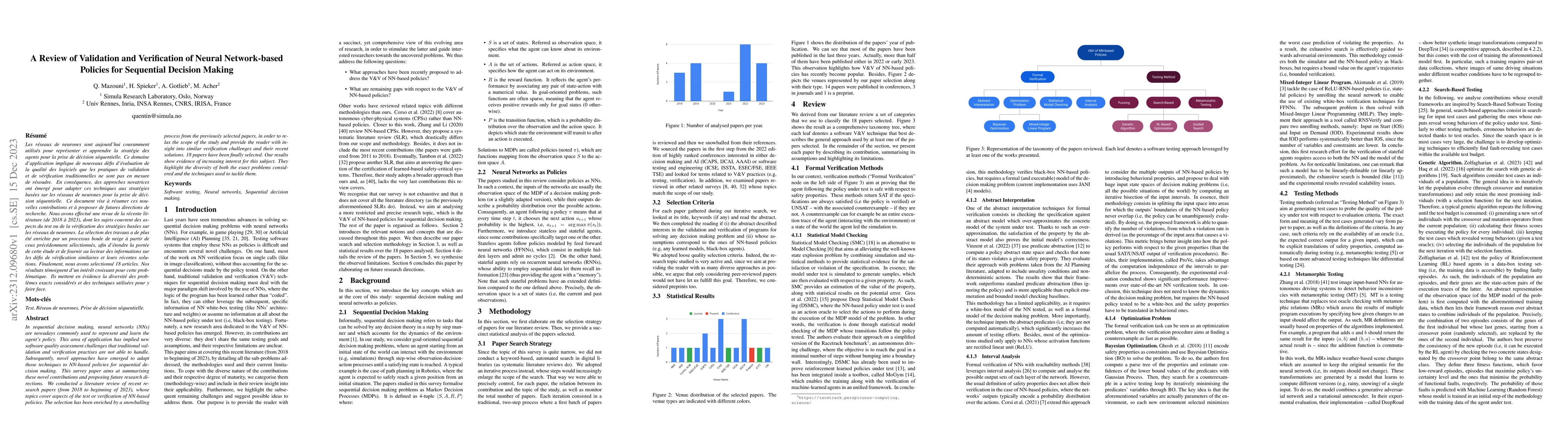 Thumbnail for A Review of Validation and Verification of Neural Network-based Policies
  for Sequential Decision Making
