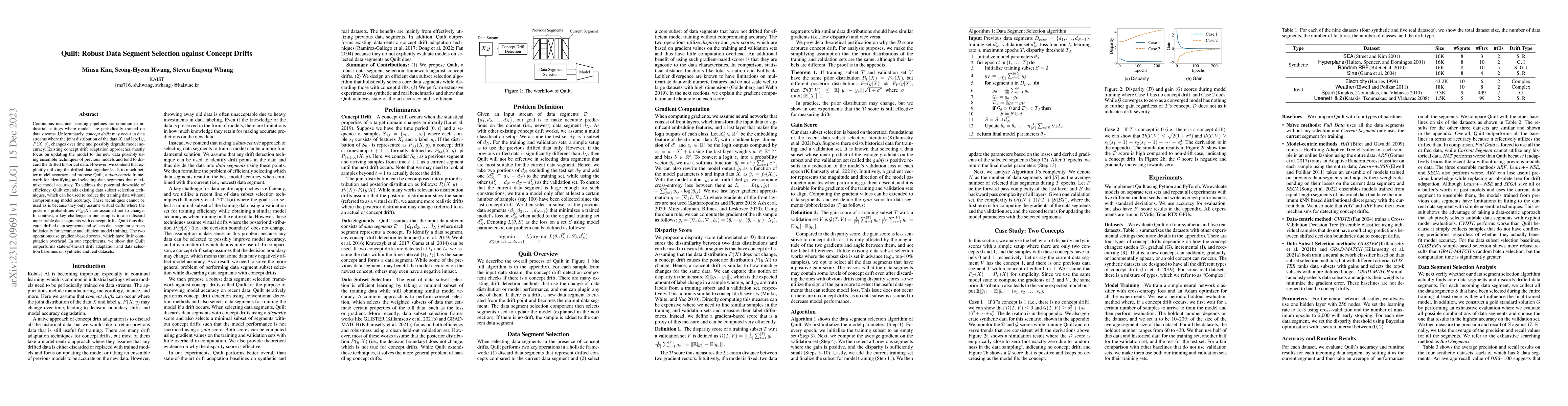 Thumbnail for Quilt: Robust Data Segment Selection against Concept Drifts